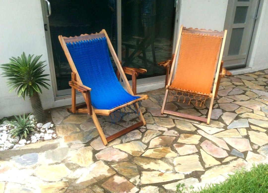Dúo de Sillas Azul y Terracota Guixhe